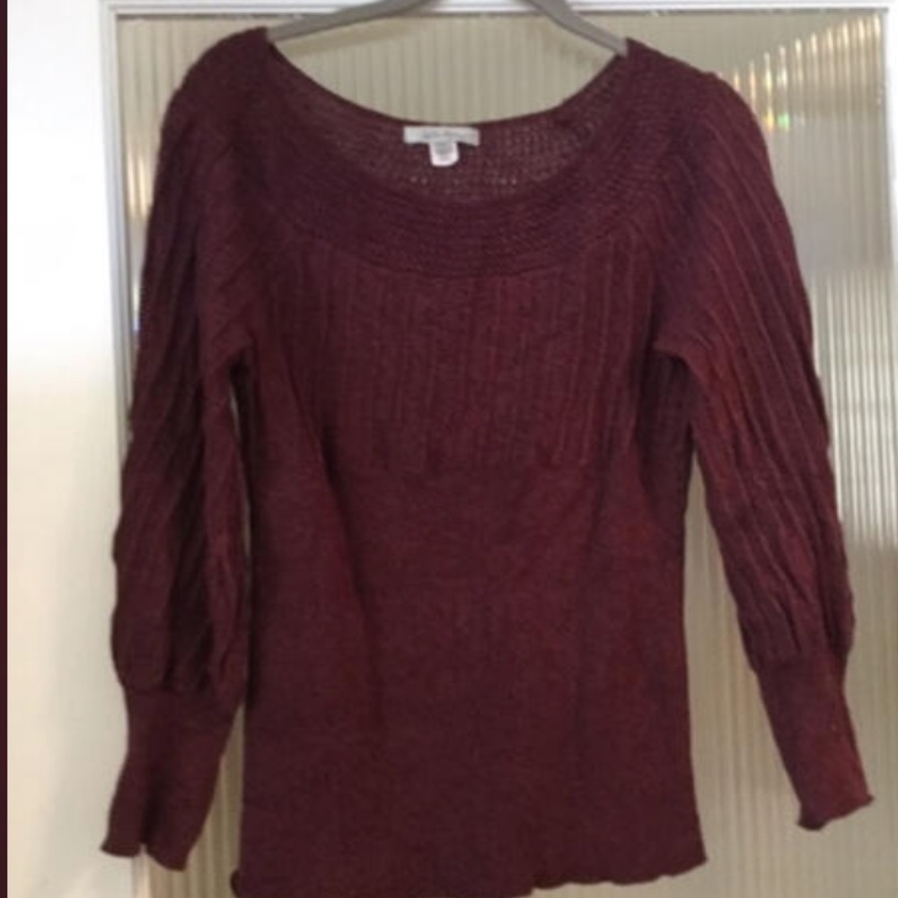 Burgundy Intuition ladies size large sweater